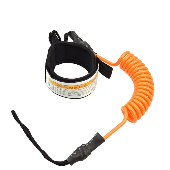 Surf Bodyboard Safety Hand Rope TPU Surfboard Paddle Towing Rope, The Length After Stretching: 1.6m(Orange)
