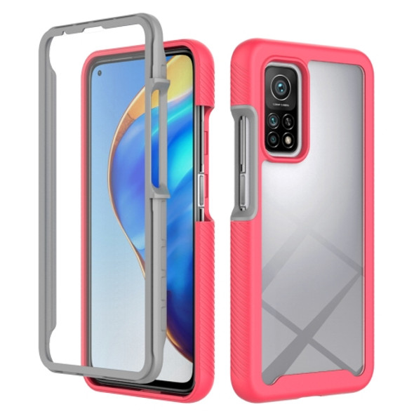 For Xiaomi Mi 10T Pro 5G Starry Sky Solid Color Series Shockproof PC + TPU Case with PET Film(Rose Red)