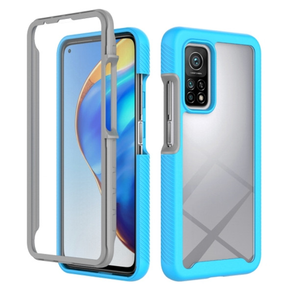 For Xiaomi Mi 10T Pro 5G Starry Sky Solid Color Series Shockproof PC + TPU Case with PET Film(Sky Blue)