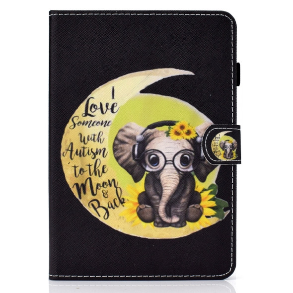For Amazon Kindle Paperwhite 4 / 3 / 2 / 1 Colored Drawing Horizontal Flip Leather Case with Holder & Card Slots & Sleep / Wake-up Function(Starry Deer)