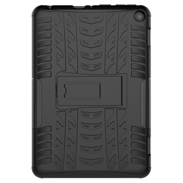 For Amazon Fire HD 8 (2020) Tire Texture Shockproof TPU+PC Protective Case with Holder(Black)