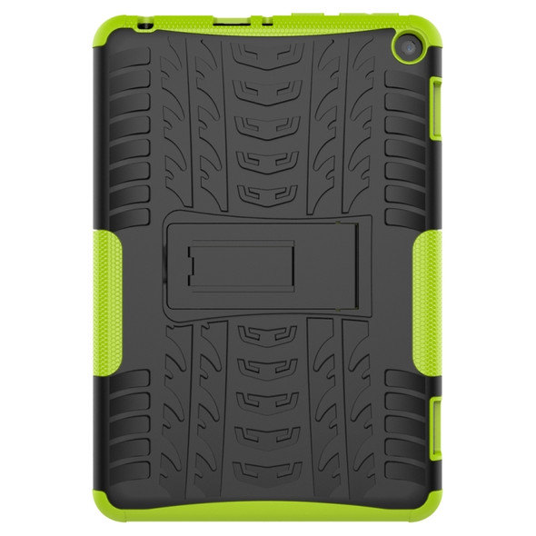 For Amazon Fire HD 8 (2020) Tire Texture Shockproof TPU+PC Protective Case with Holder(Green)