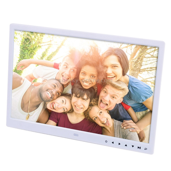 15.0 inch LED Display Digital Photo Frame with Holder / Remote Control, Allwinner, Support USB / SD Card Input / OTG(White)