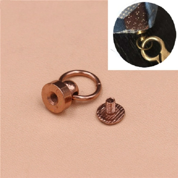 10 PCS Pure Copper Belt Ring Handle Luggage Accessories(Rose Gold)