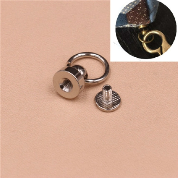 10 PCS Pure Copper Belt Ring Handle Luggage Accessories(Silver)