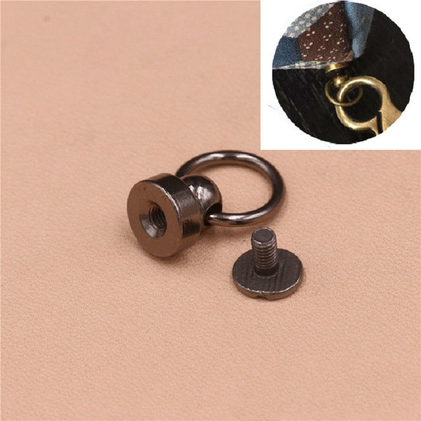 10 PCS Pure Copper Belt Ring Handle Luggage Accessories(Gun Color)