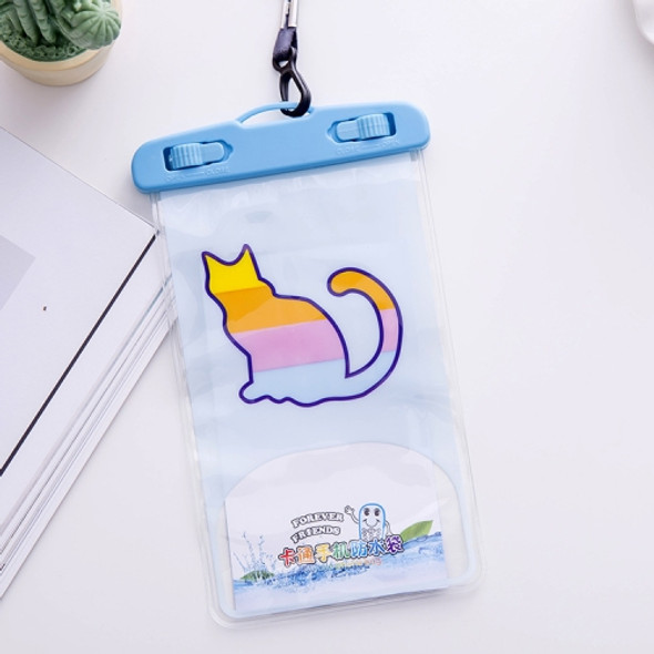 10 PCS Large Outdoor Photo Transparent Waterproof Cartoon Mobile Phone Bag, Style:Little Cat