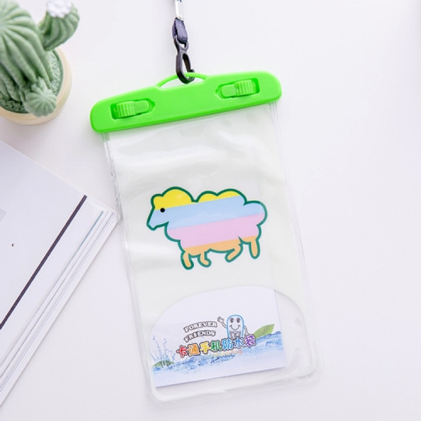 10 PCS Large Outdoor Photo Transparent Waterproof Cartoon Mobile Phone Bag, Style:Little Sheep