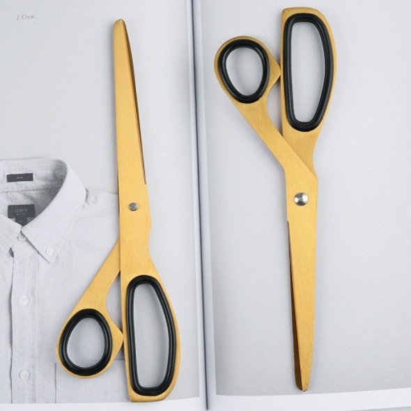 2 PCS Office And Household Asymmetric Scissors Simple Brass Scissors