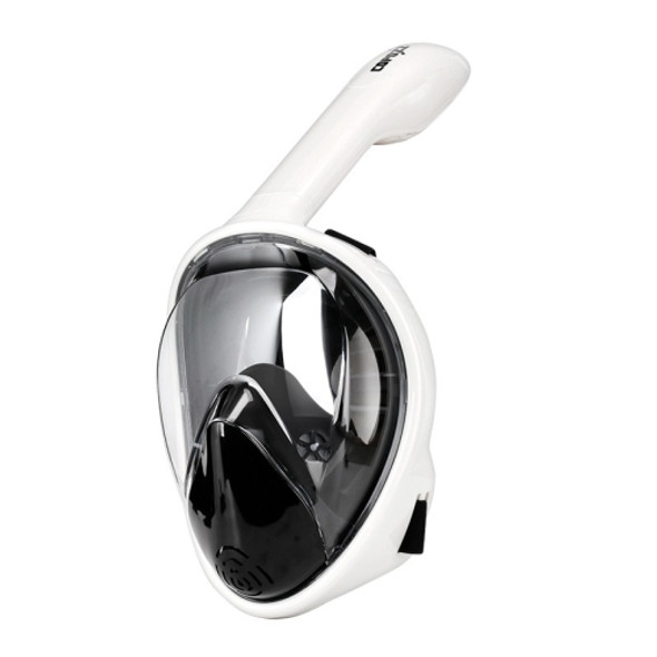 COPOZZ Snorkeling Mask Full Dry Snorkel Swimming Equipment, Size: L(Black White)