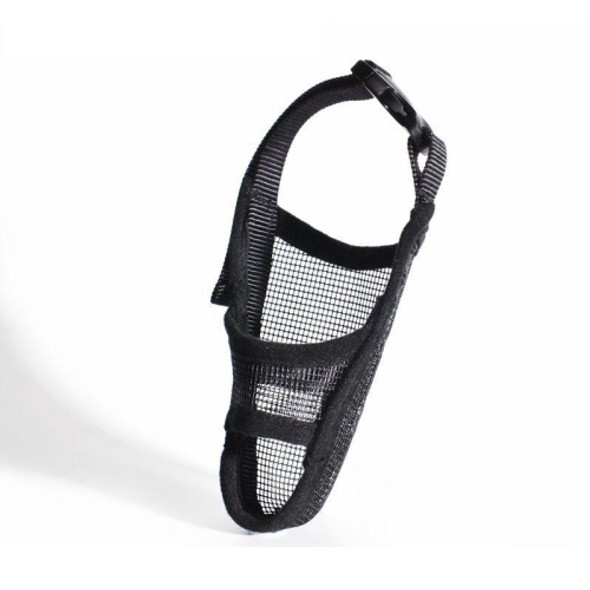 Dog Mouth Cover Anti-Bite Mesh Dog Mouth Cover Medium And Large Dogs Anti-Drop Mask L(Black)