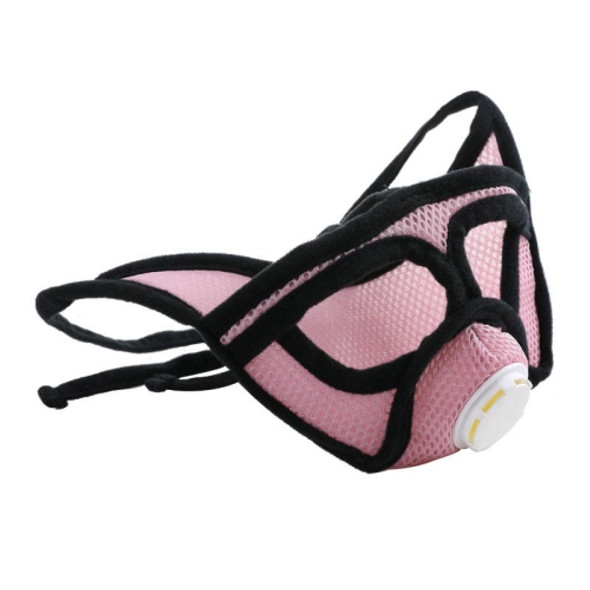 Pet Dog Mouth Cover Mask Flat Face Dog Mouth Cover Anti-Fog And Anti-Dust Mask S(Upgrade Pink)