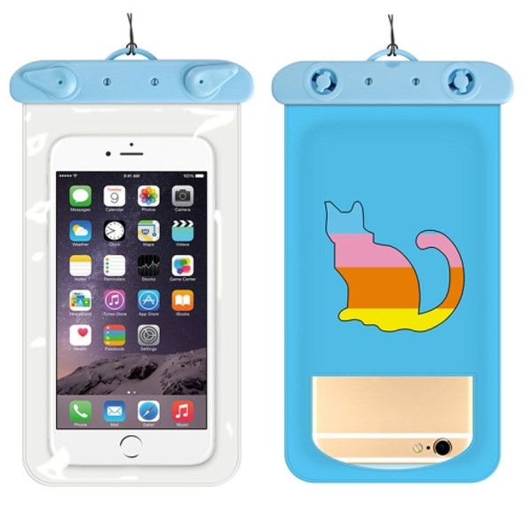 10 PCS Girly Heart Thickened Cartoon Phone Waterproof Bag(Rainbow Cat)