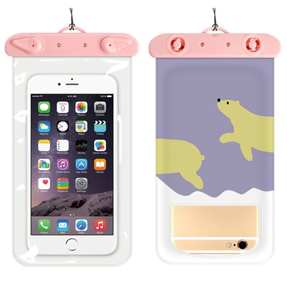 10 PCS Girly Heart Thickened Cartoon Phone Waterproof Bag(Polar Bear)