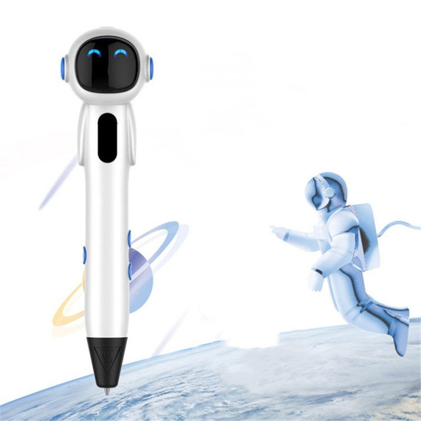 Astronaut 3D Printing Pen Low Temperature Intelligent Wireless Stereo Graffiti Painting Children 3D Brush, Battery Capacity:500 mAH(White)
