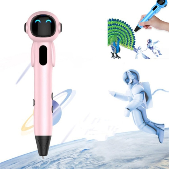 Astronaut 3D Printing Pen Low Temperature Intelligent Wireless Stereo Graffiti Painting Children 3D Brush, Battery Capacity:500 mAH(Pink)