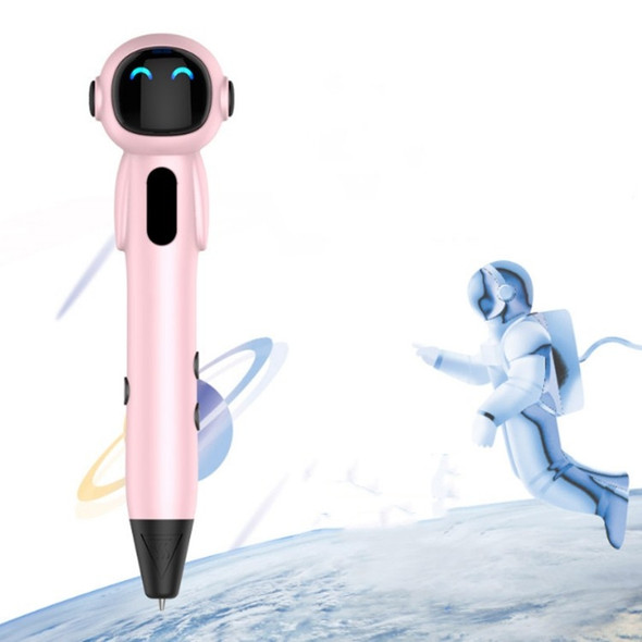 Astronaut 3D Printing Pen Low Temperature Intelligent Wireless Stereo Graffiti Painting Children 3D Brush, Battery Capacity:500 mAH(Pink)