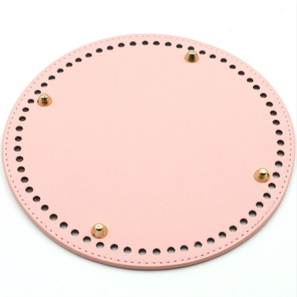 2 PCS Pink Round Leather Bag Bottom Handmade Bag Accessories