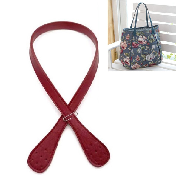 2 PCS Handbag PU Bag Strap Bag Accessories(Fuchsia)