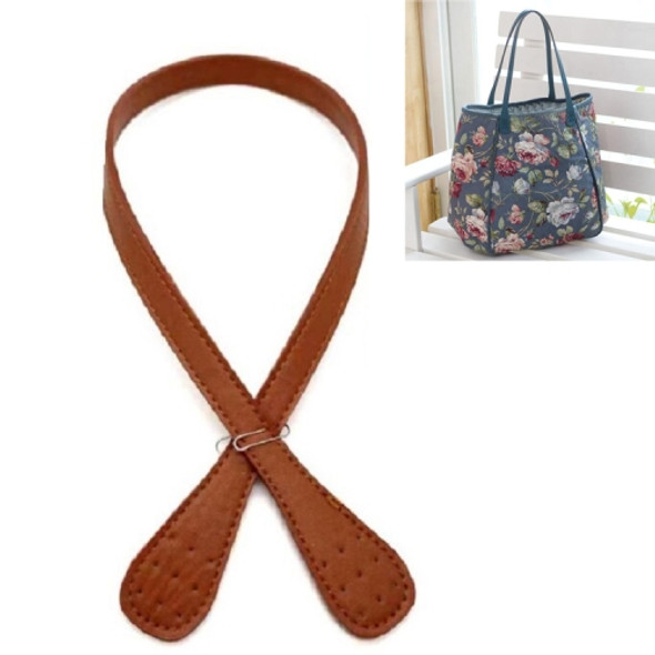 2 PCS Handbag PU Bag Strap Bag Accessories(Brown)