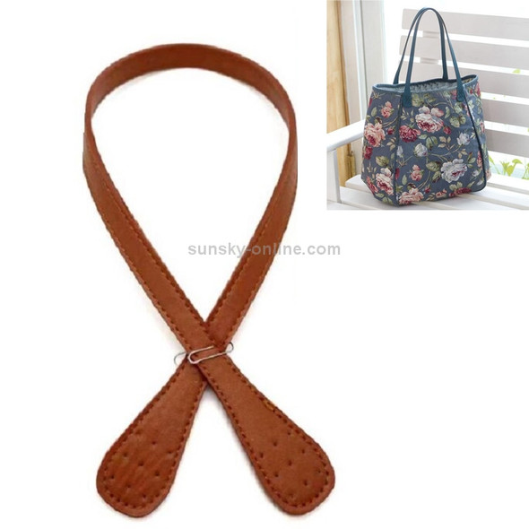 2 PCS Handbag PU Bag Strap Bag Accessories(Brown)