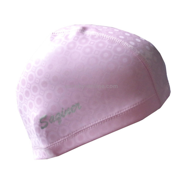 Saqiner PU Coated Waterproof Breathable Universal Swimming Cap(Pink)