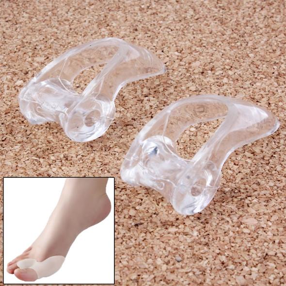 1 Pair Foot Care Protective Silicone Toe Pad(Transparent)