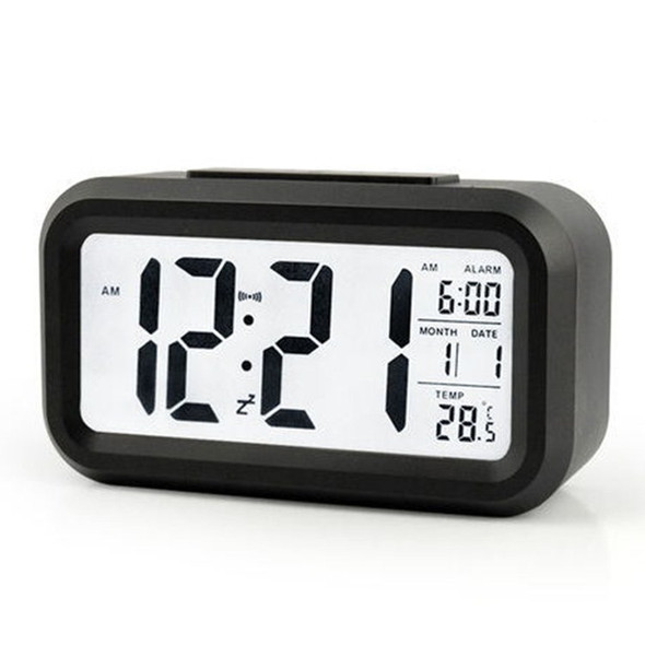 Temperature Type Lazy Snooze Alarm Mute Backlit Electronic Clock(Black)
