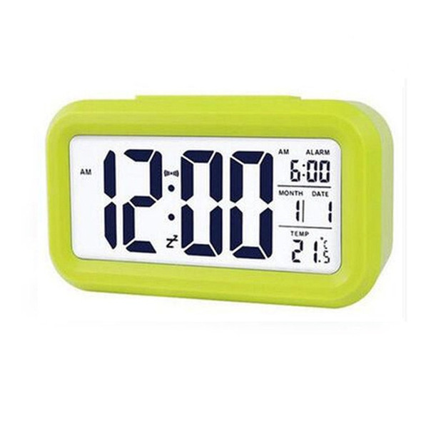 Temperature Type Lazy Snooze Alarm Mute Backlit Electronic Clock(Green)