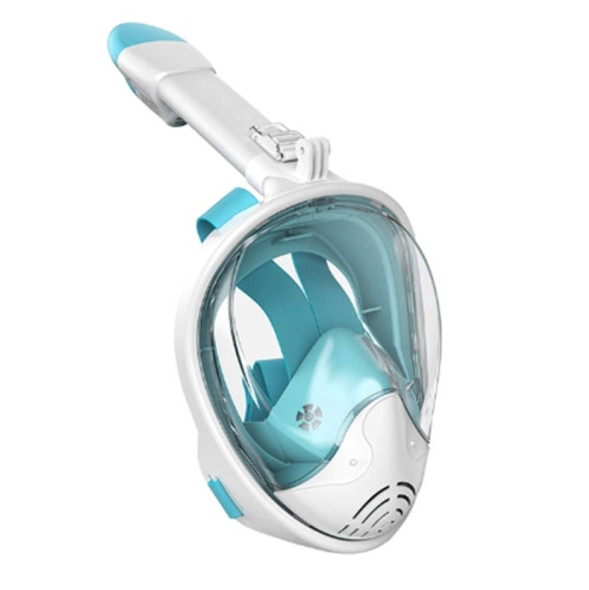 Full Dry Diving Mask Swimming Anti-Fog Snorkeling Mask, Size: S/M(White Green)