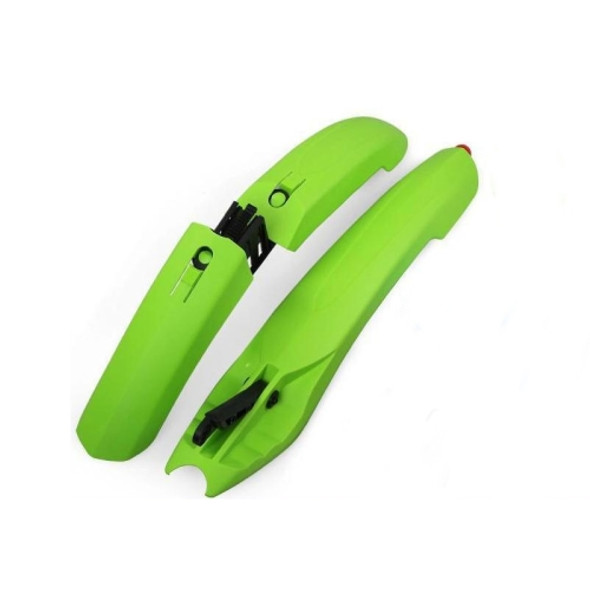 Bicycle Fender With LED Taillights Mountain Bike Fender Quick Release 26 Inch Riding Accessories(Green)