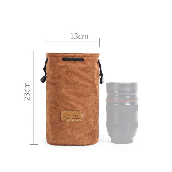 S.C.COTTON Liner Shockproof Digital Protection Portable SLR Lens Bag Micro Single Camera Bag Round Khaki M