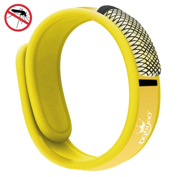 BABYGO BA-002 Children Cartoon Outdoor Mosquito Repellent Bracelet Silicone Mosquito Repellent Wristband(Pure Yellow)