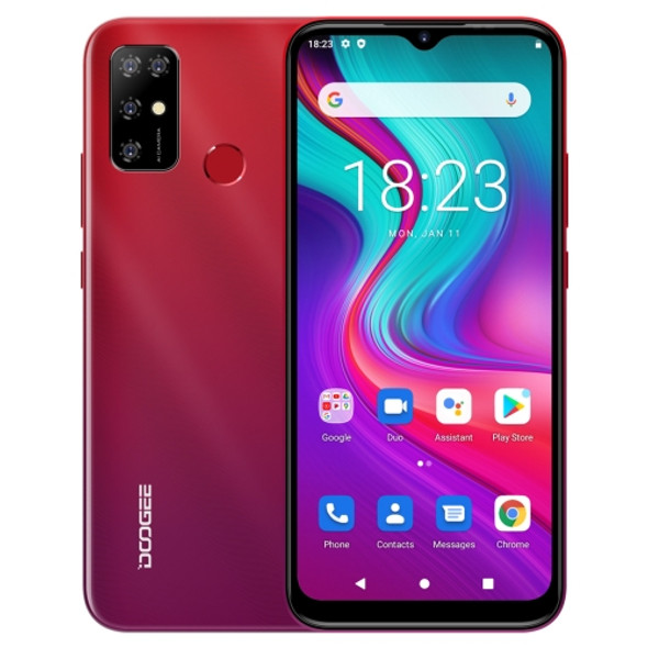 [HK Warehouse] DOOGEE X96 Pro, 4GB+64GB, Quad Back Cameras, 5400mAh Battery, Rear-mounted Fingerprint Identification, 6.52 inch Water-drop Screen Android 11.0 SC9863A OCTA-Core up to 1.6GHz, Network: 4G, OTG, Dual SIM (Red)