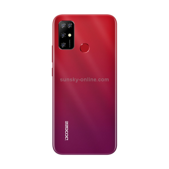 [HK Warehouse] DOOGEE X96 Pro, 4GB+64GB, Quad Back Cameras, 5400mAh Battery, Rear-mounted Fingerprint Identification, 6.52 inch Water-drop Screen Android 11.0 SC9863A OCTA-Core up to 1.6GHz, Network: 4G, OTG, Dual SIM (Red)