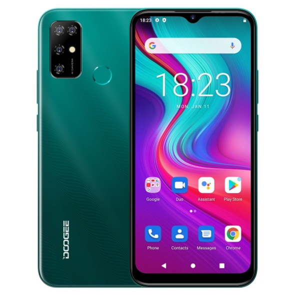 [HK Warehouse] DOOGEE X96 Pro, 4GB+64GB, Quad Back Cameras, 5400mAh Battery, Rear-mounted Fingerprint Identification, 6.52 inch Water-drop Screen Android 11.0 SC9863A OCTA-Core up to 1.6GHz, Network: 4G, OTG, Dual SIM (Green)