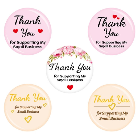 2 Sets Love Thank You Gilding Stamping Sticker(Color)