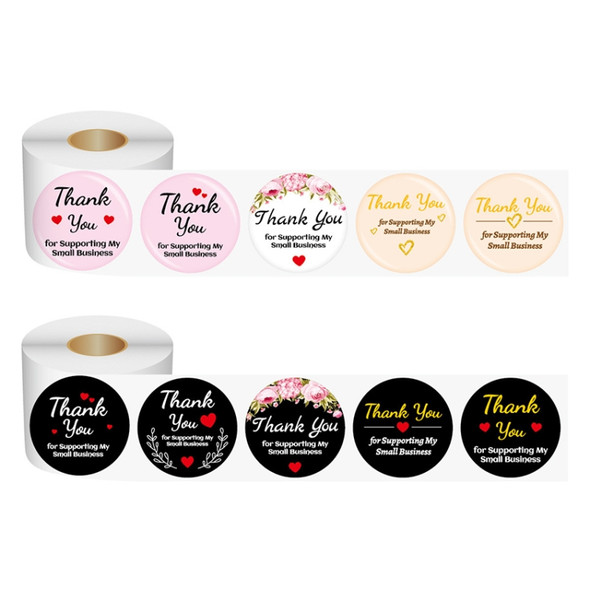 2 Sets Love Thank You Gilding Stamping Sticker(Black)