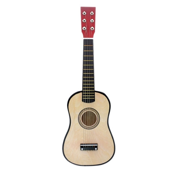 23 Inch Beginner Guitar Children Practice Guitar Toy Musical Instrument(Wood Color)