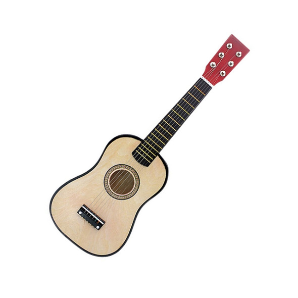 23 Inch Beginner Guitar Children Practice Guitar Toy Musical Instrument(Wood Color)