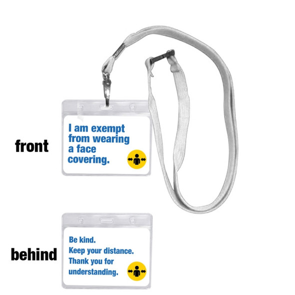 3 PCS Employee Badge Work Card Student Hanging Neck Card Holder(White Card White Belt)