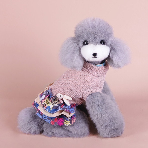 Autumn And Winter Pet Skirt Teddy Bichon Hiromi Schnauzer Yorkshire Small Dog Clothes, Size: XS(Light Coffee)