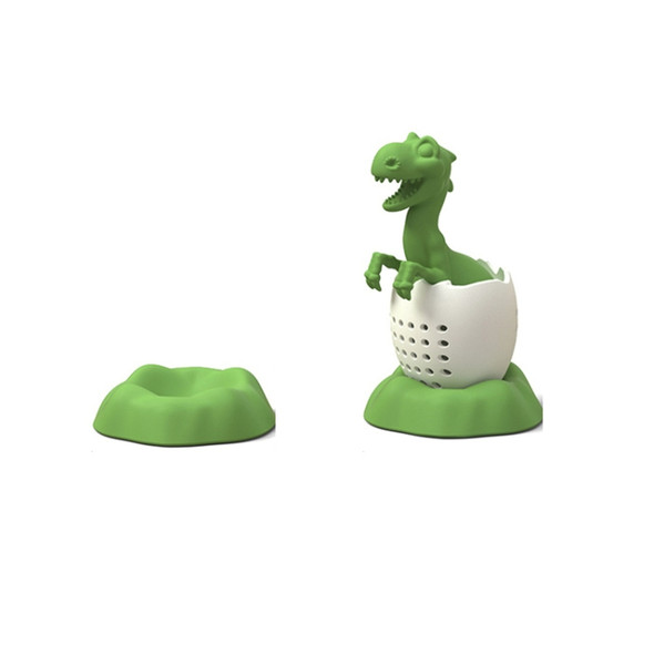 2 PCS Dinosaur Baby Silicone Tea Strainer(Lucky Green)