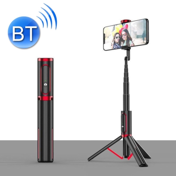 Bluetooth Selfie Stick with Tripod Multi-function Gimbal Mobile Phone Fill Light Live Support(Passion Red)