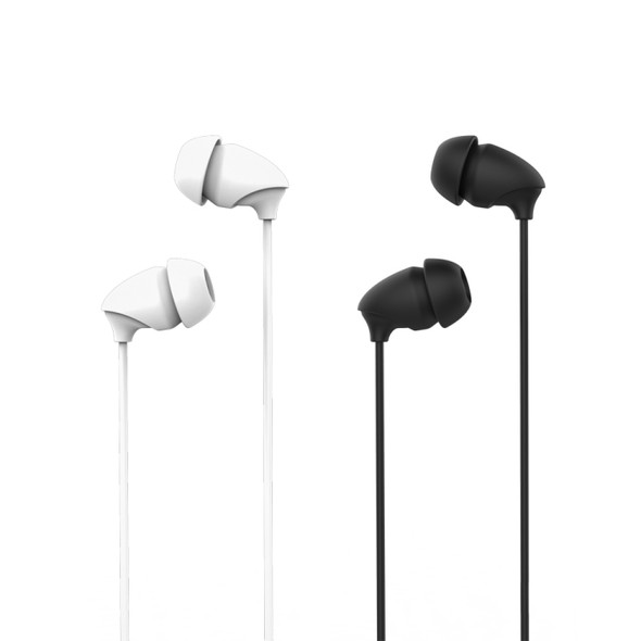 REMAX RM-588 In-Ear Stereo Sleep Earphone with Wire Control & MIC & Support Hands-free(White)