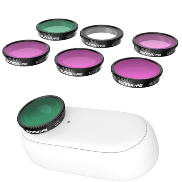 Sunnylife Sports Camera Filter For Insta360 GO 2, Colour: 6 in 1 CPL+UV+ND4+ND8+ND16+ND32