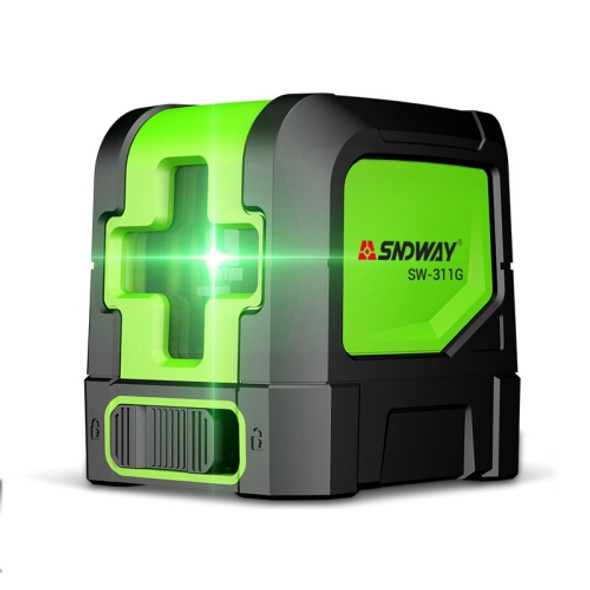 SNDWAY SW-311G Laser Level Covering Walls and Floors 2 Line Green Beam IP54 Water / Dust proof(Green)