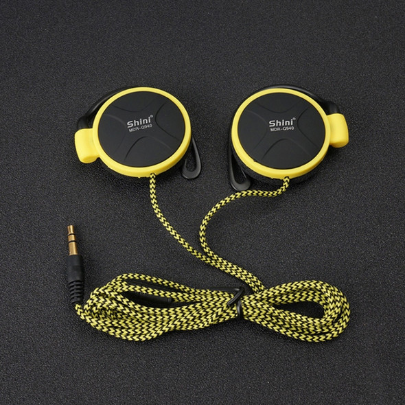 Shini Q940 3.5mm Super Bass EarHook Earphone for Mp3 Player Computer Mobile(Yellow No Mic)