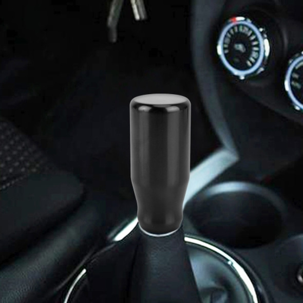 Universal Car Modified Gear Shift Knob Solid Color Smooth Auto Transmission Shift Lever Knob with Three Rubber Covers(Black)