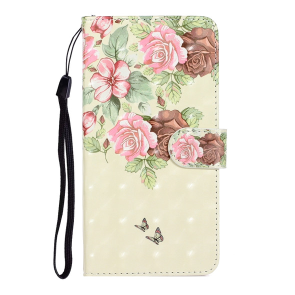 For Huawei P40 Pro 3D Colored Drawing Horizontal Flip Leather Case with Holder & Card Slot & Wallet(Big Flower Butterfly)